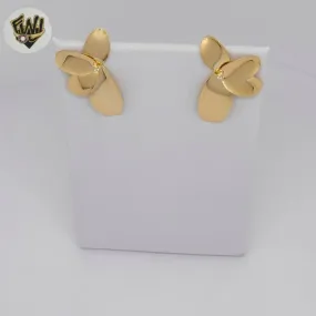 (1-1210-2) Gold Laminate - Petal Earrings- BGF