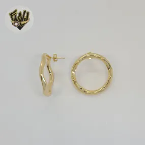 (1-1210) Gold Laminate - Chunky Stud Earrings - BGF