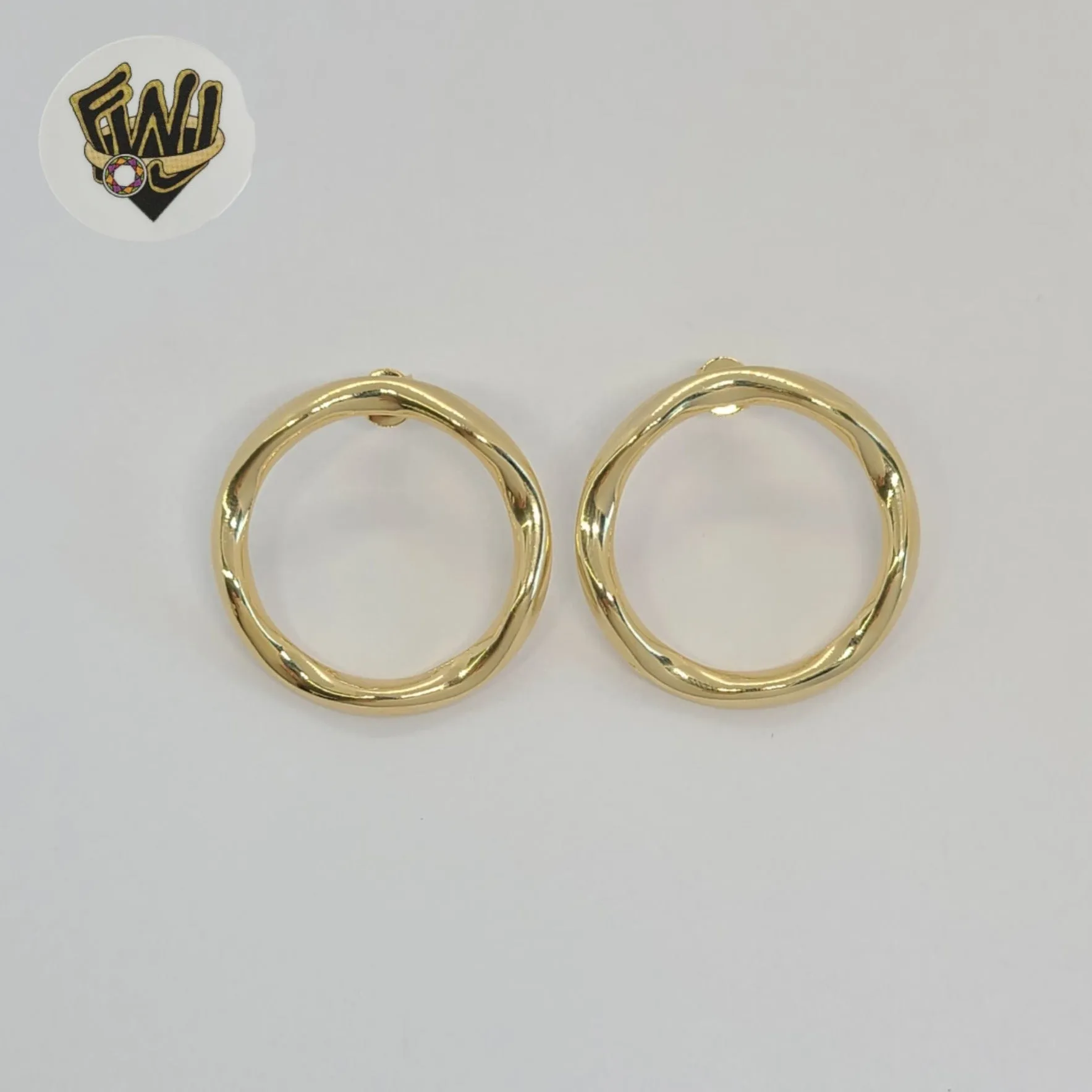 (1-1210) Gold Laminate - Chunky Stud Earrings - BGF