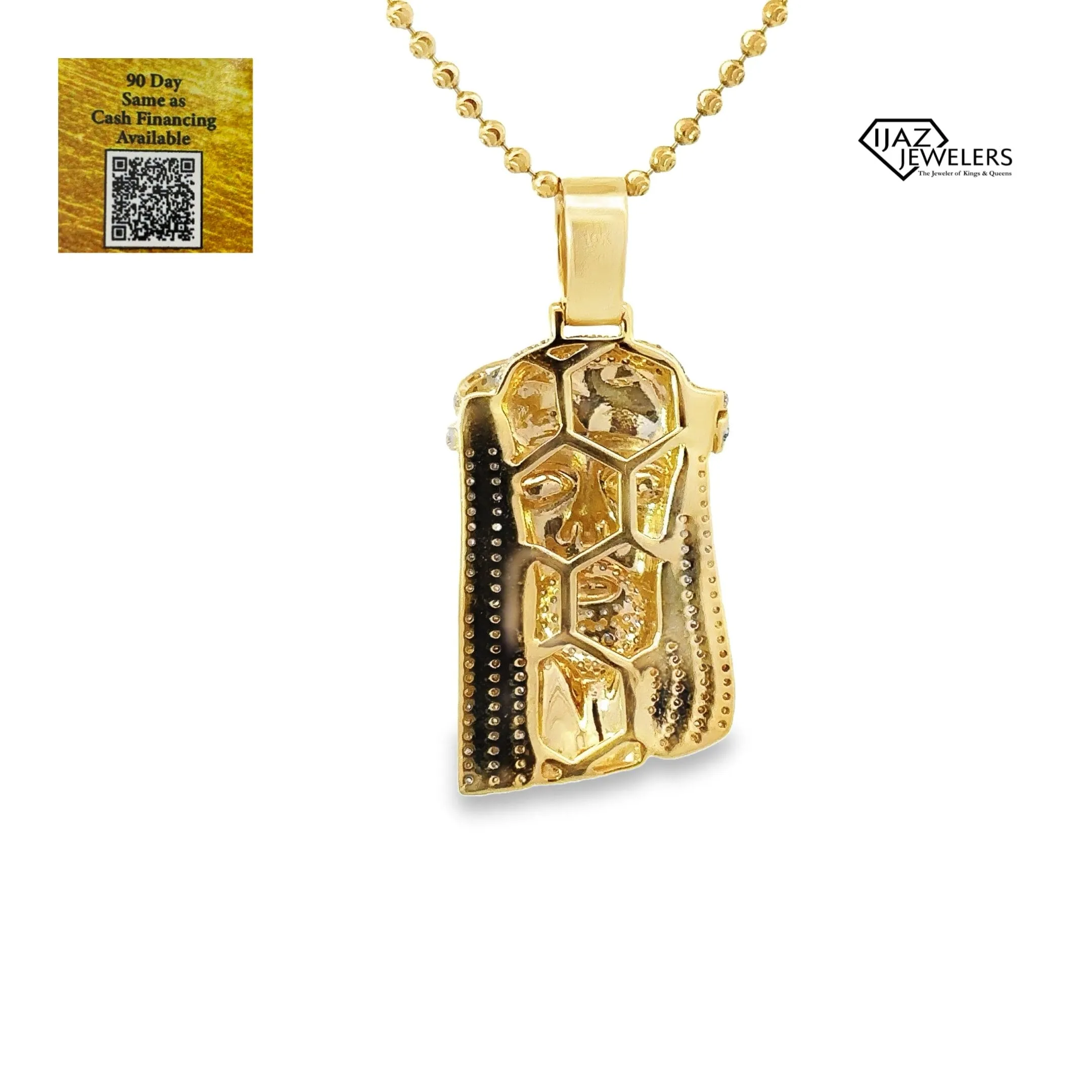 10K Gold 0.64 CTW Diamond Jesus Charm