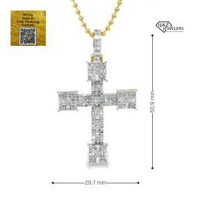 10K Gold 1.43 CTW Diamond Cross Charm