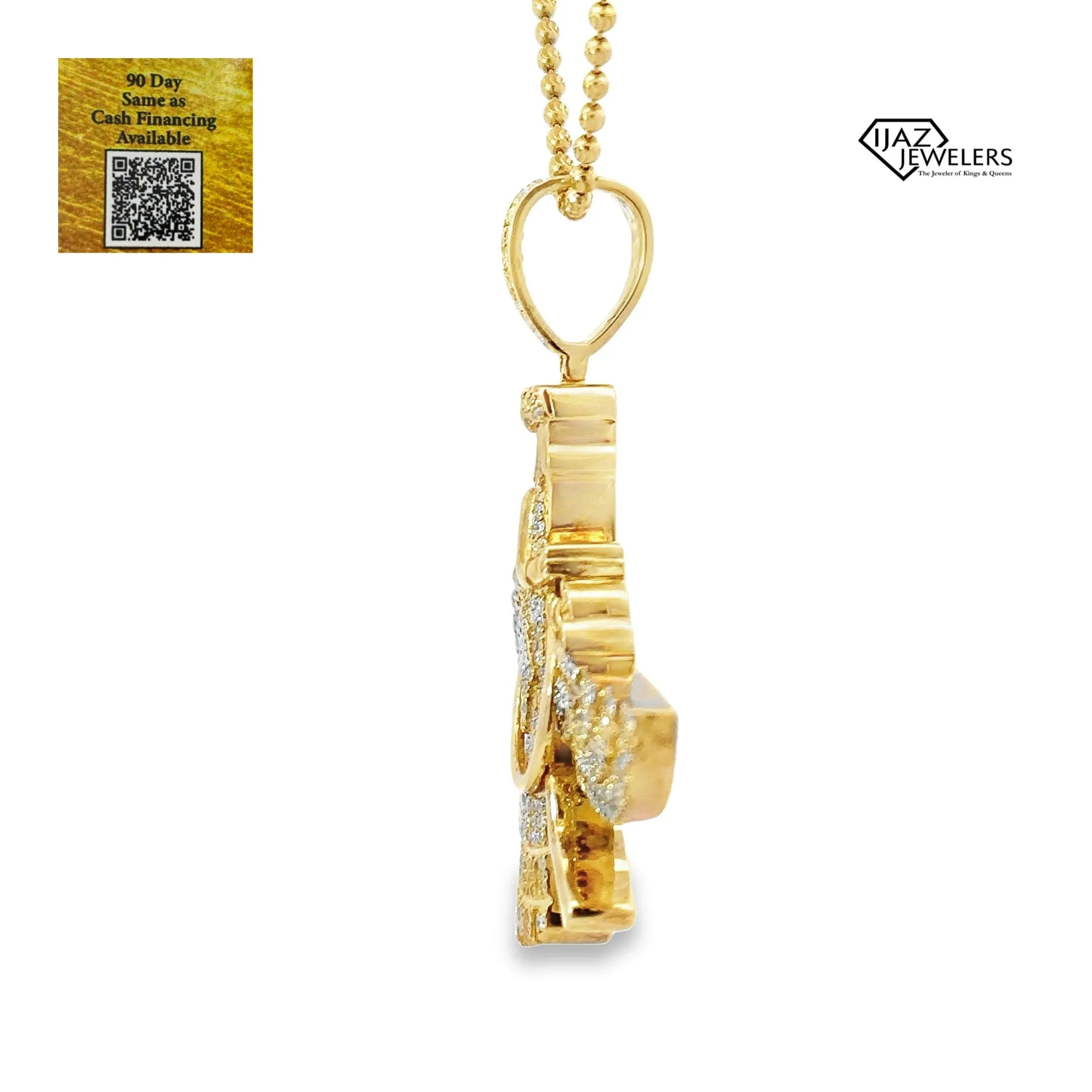 10K Gold 1.73 CTW Diamond Ahura Mazda Charm