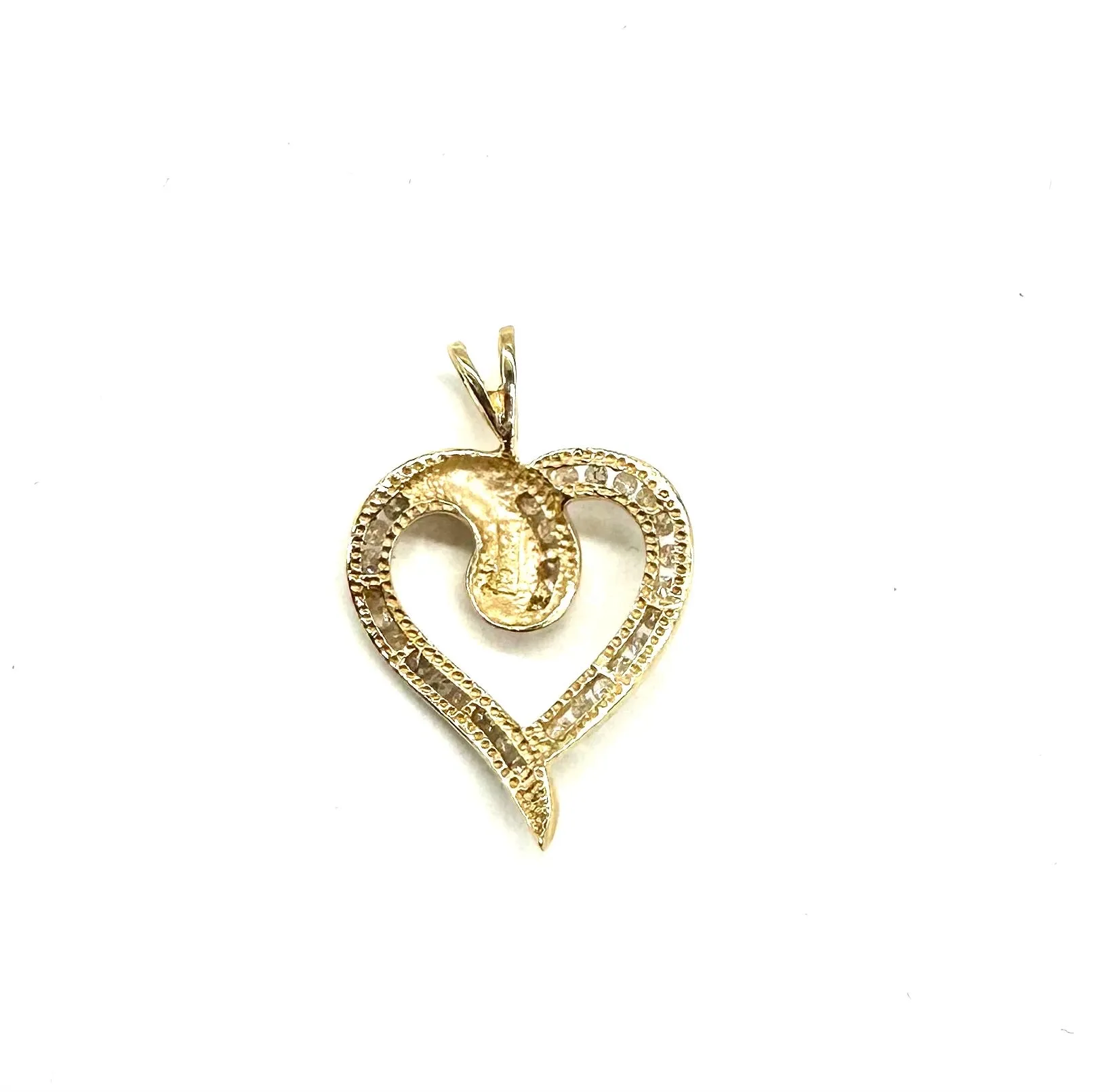 1/3 Ctw Open Heart Diamond Pendant