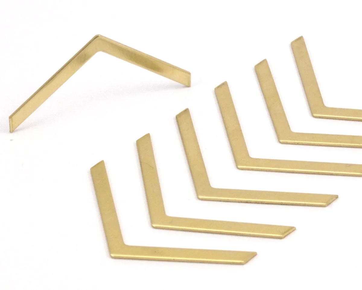 20 Raw Brass Chevrons (40x3x0.80mm) A0856--n0633