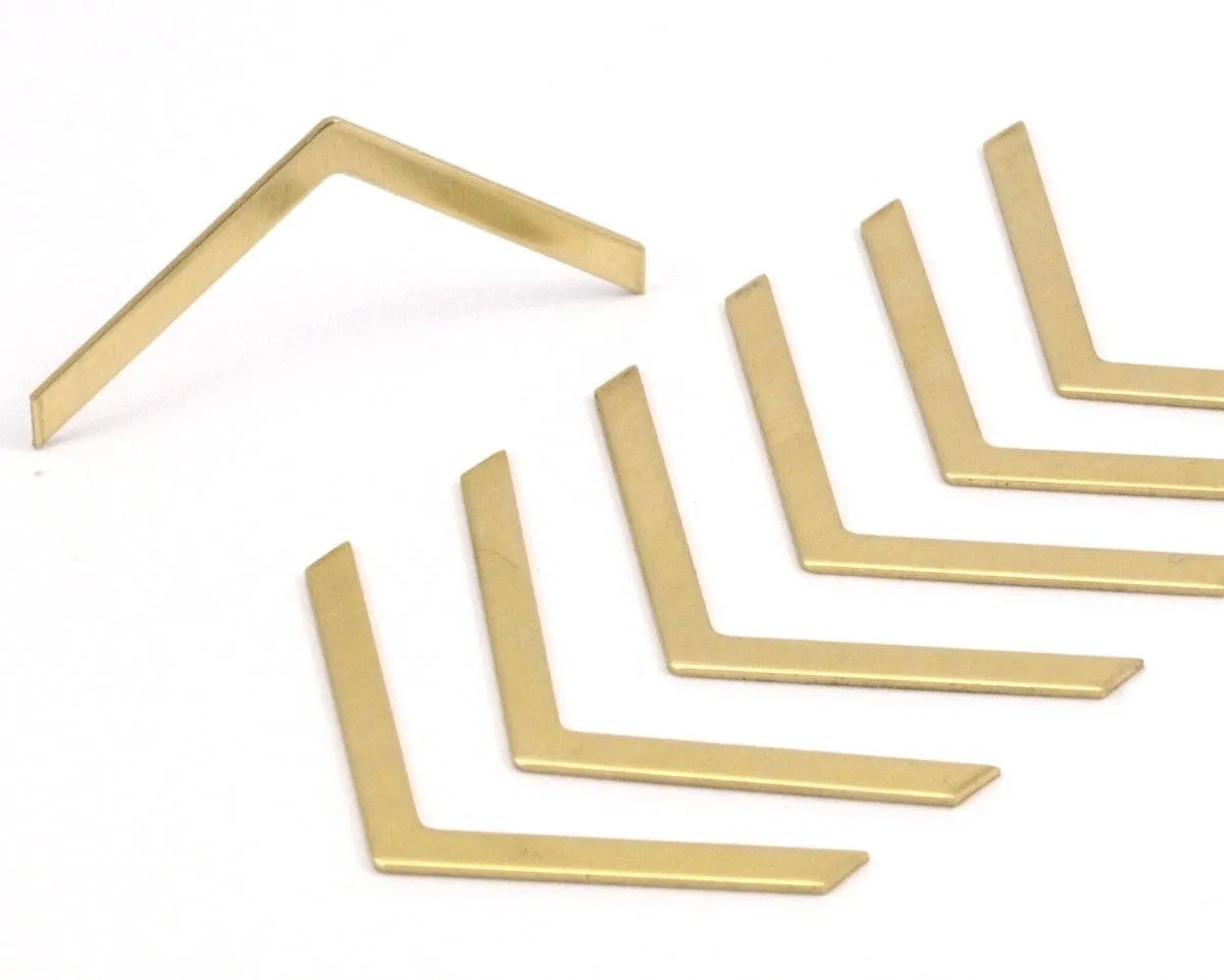 20 Raw Brass Chevrons (40x3x0.80mm) A0856--n0633