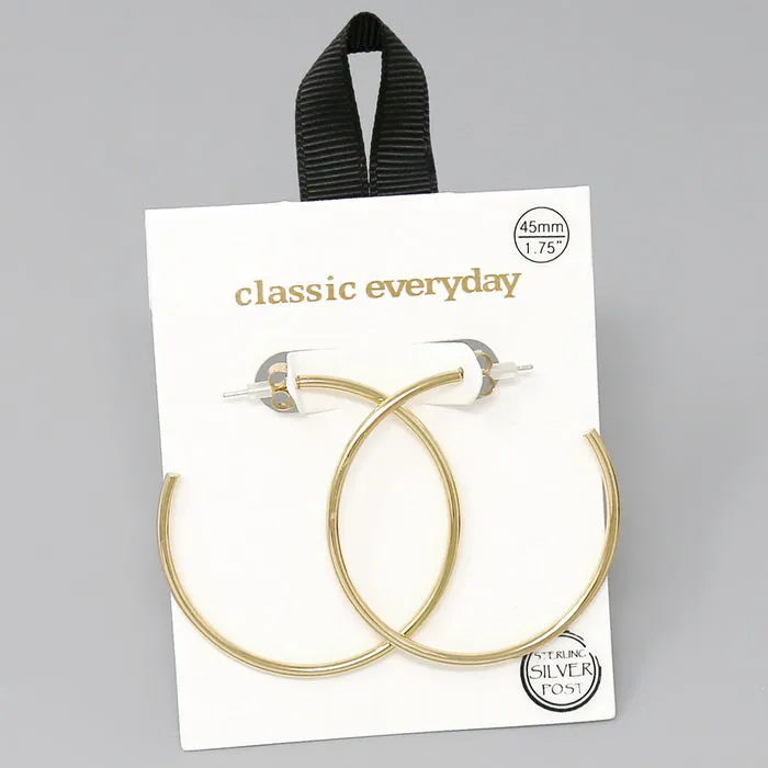 45 MM Metal Hoop Earrings