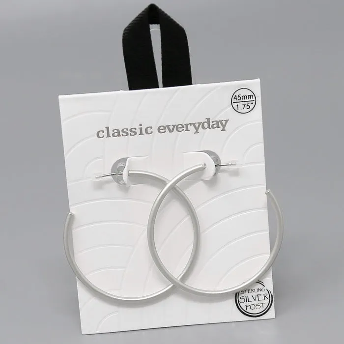 45 MM Metal Hoop Earrings