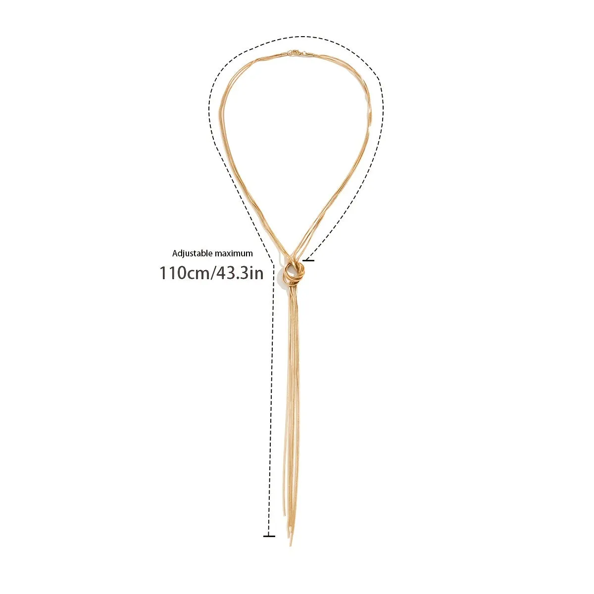 Add a touch of punk to your style with our Long Adjustable Copper Chain Necklace for Women & Girls