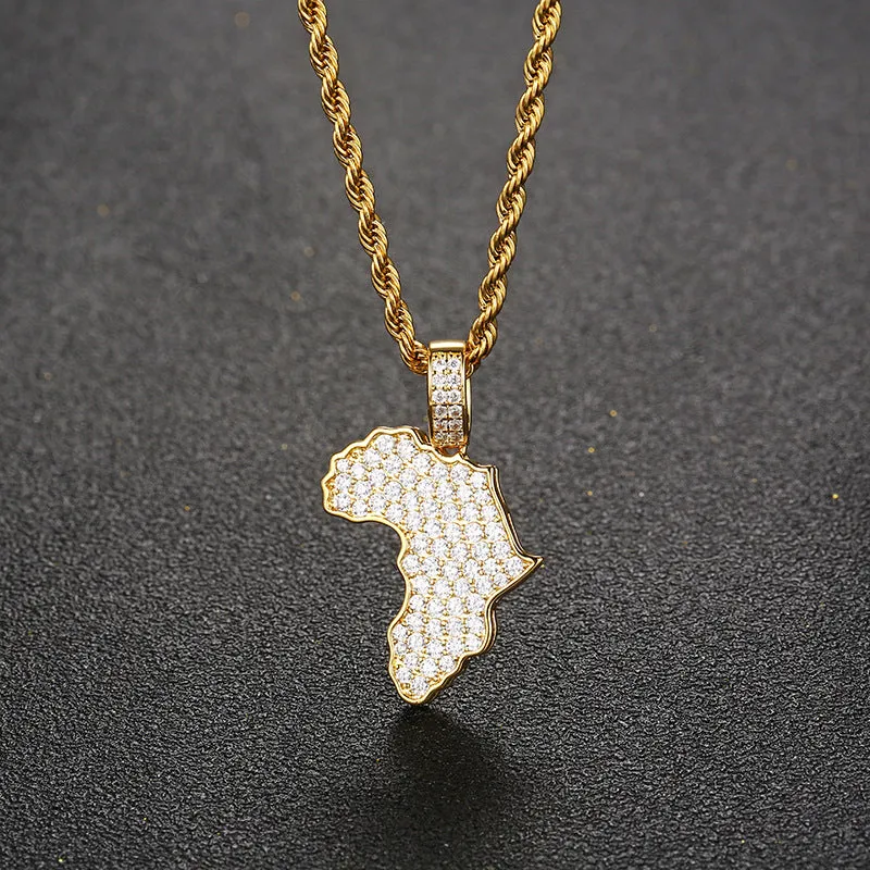 Africa Map Pendant