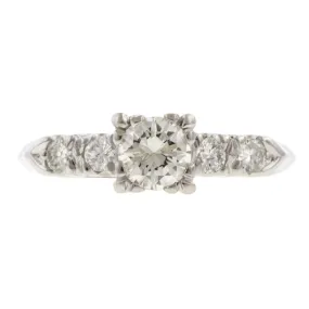 Art Deco Engagement Ring, RBC 0.40ct.