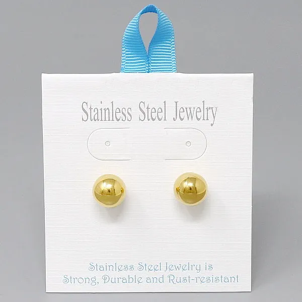 Ball Stainless Steel Stud Earrings