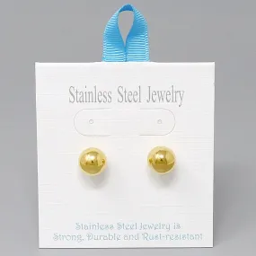 Ball Stainless Steel Stud Earrings