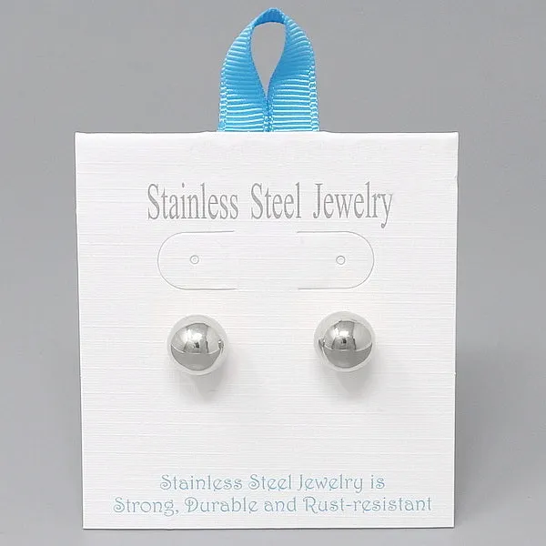 Ball Stainless Steel Stud Earrings