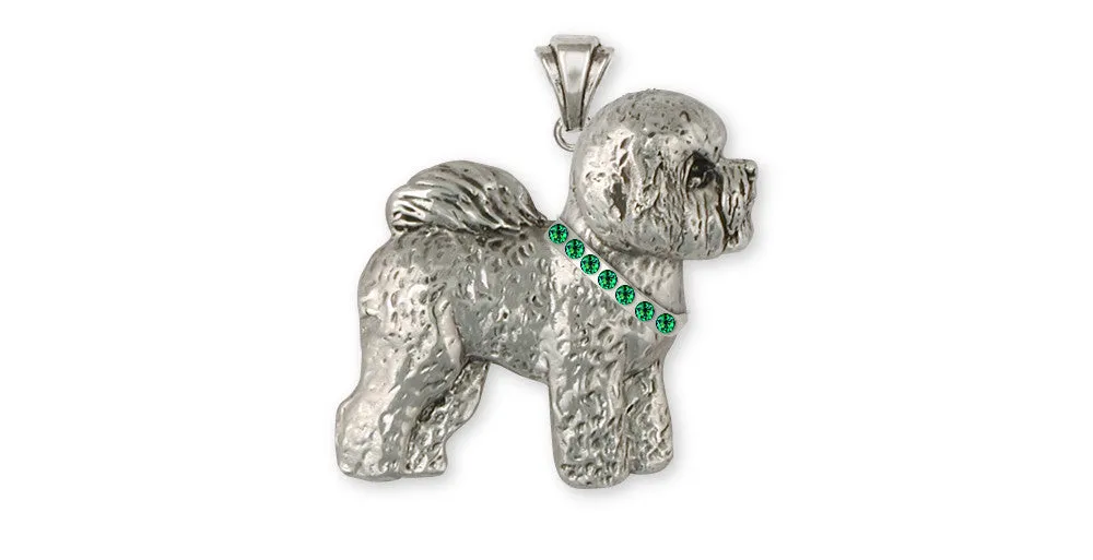 Bichon Frise Pendant Jewelry Sterling Silver Handmade Dog Pendant BF21-SP