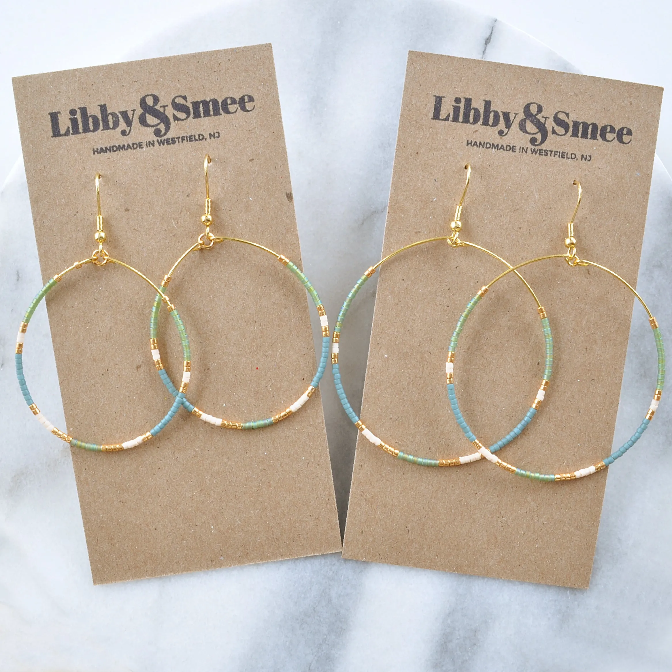 Big Beaded Hoops - MUTED