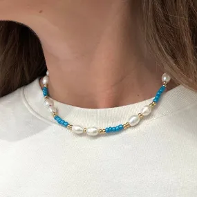 Blue Pearl necklace