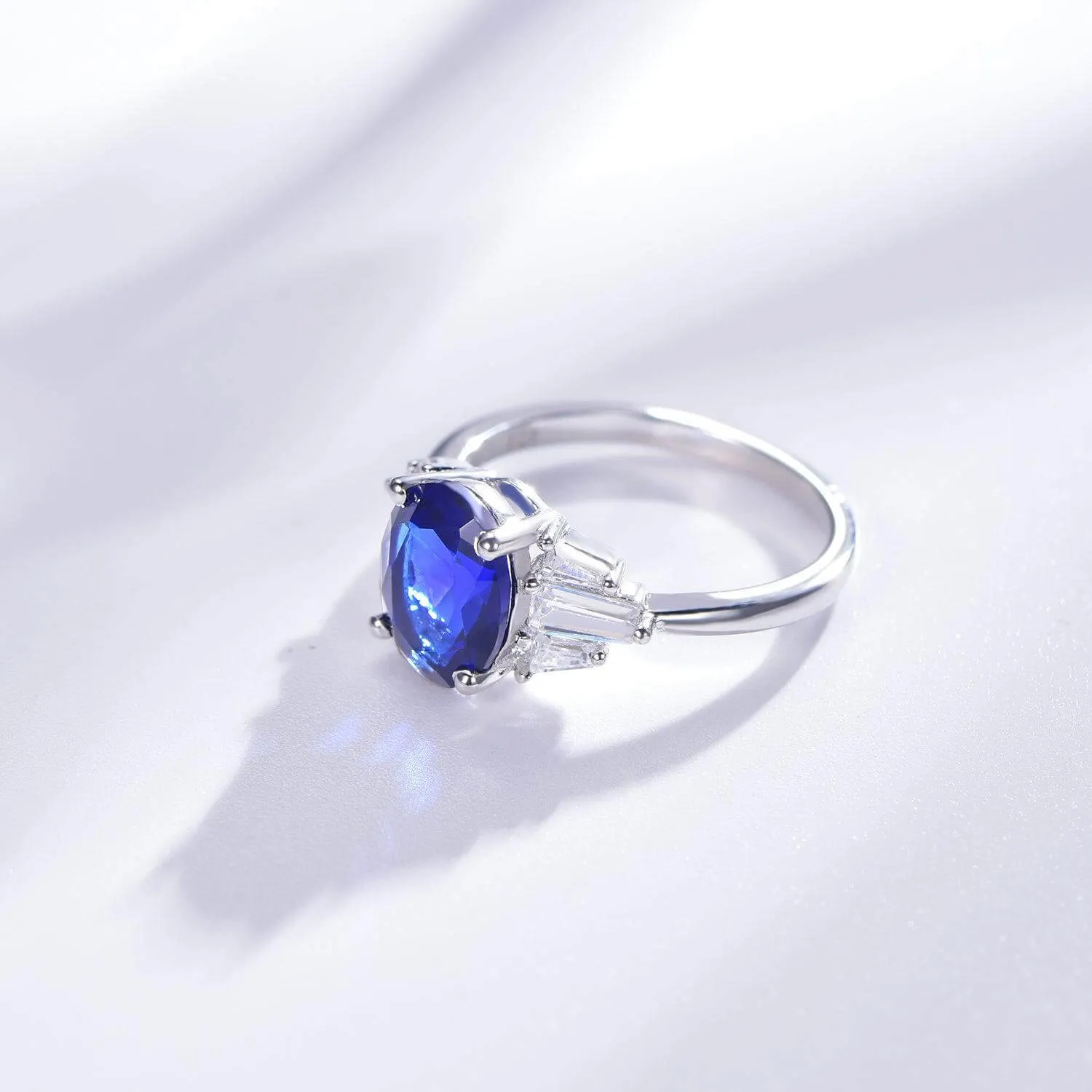 Blue Sapphire Engagement Ring