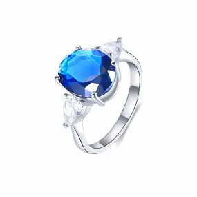 Blue Sapphire Engagement Ring