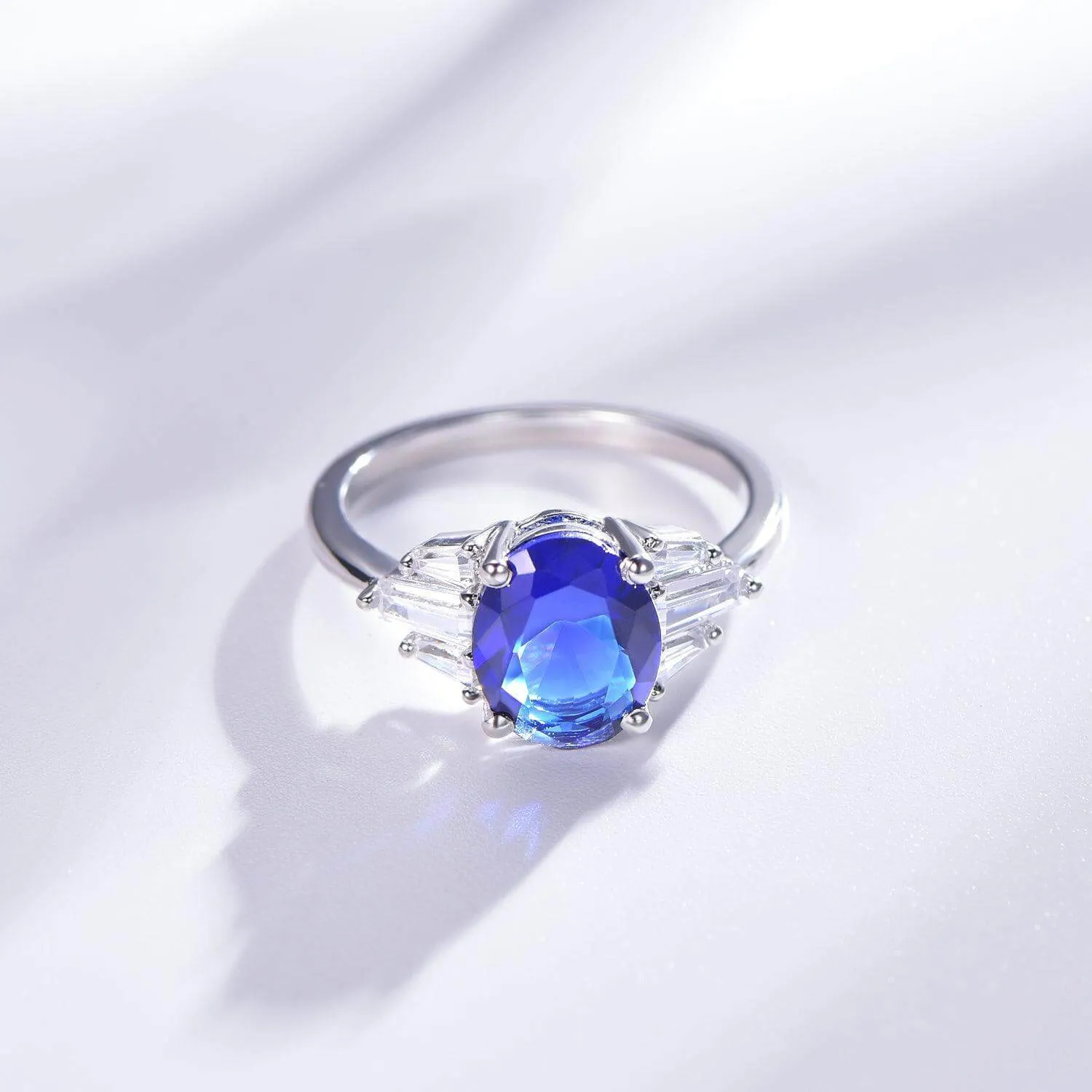 Blue Sapphire Engagement Ring