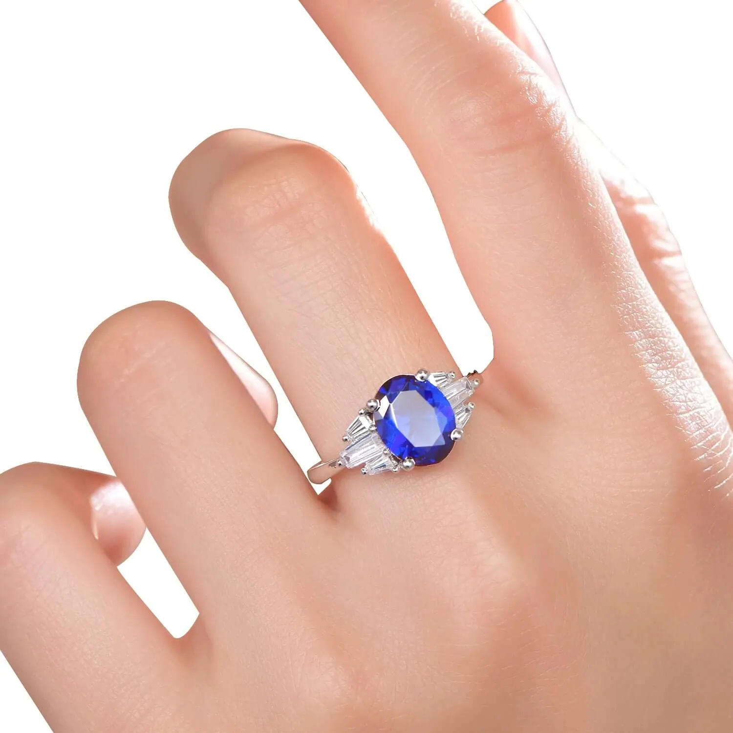 Blue Sapphire Engagement Ring