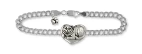 British Shorthair Bracelet Jewelry Sterling Silver Handmade Cat Bracelet BRS2-B