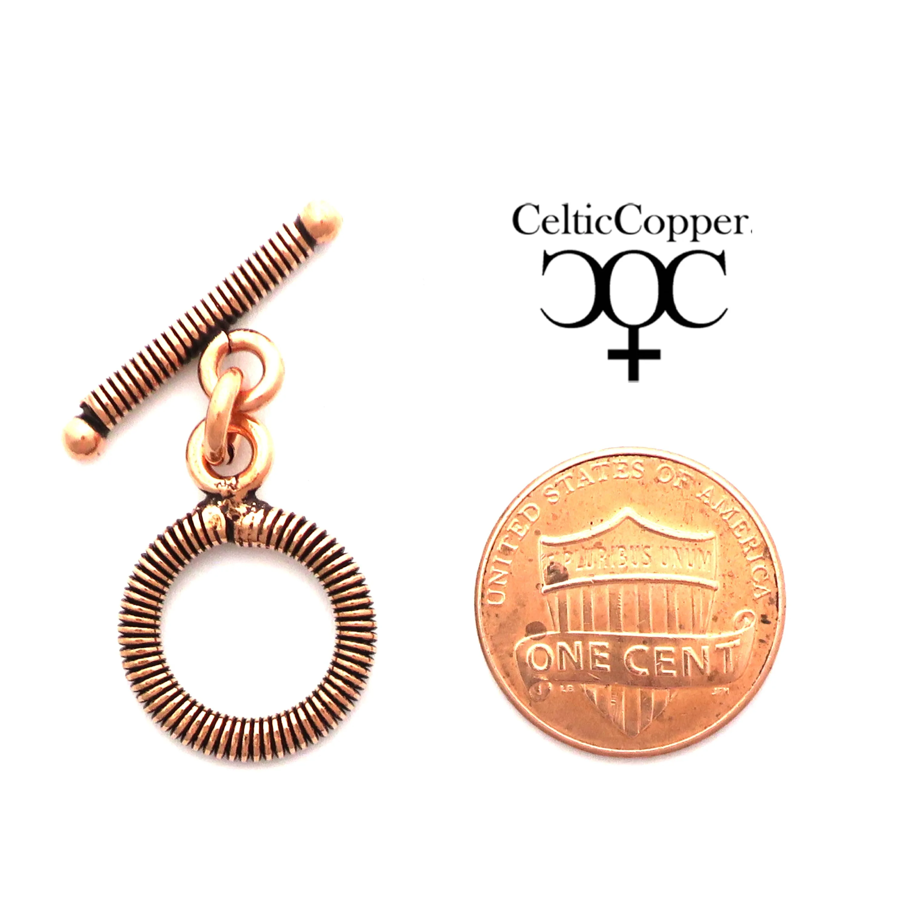 Bulk Pack Copper Clasp 16mm Toggle Jewelry Findings Set of 6 Medium Copperplated Brass T Bar Clasp