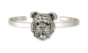 Bulldog Bracelet Jewelry Sterling Silver Handmade Dog Bracelet BD16-CB