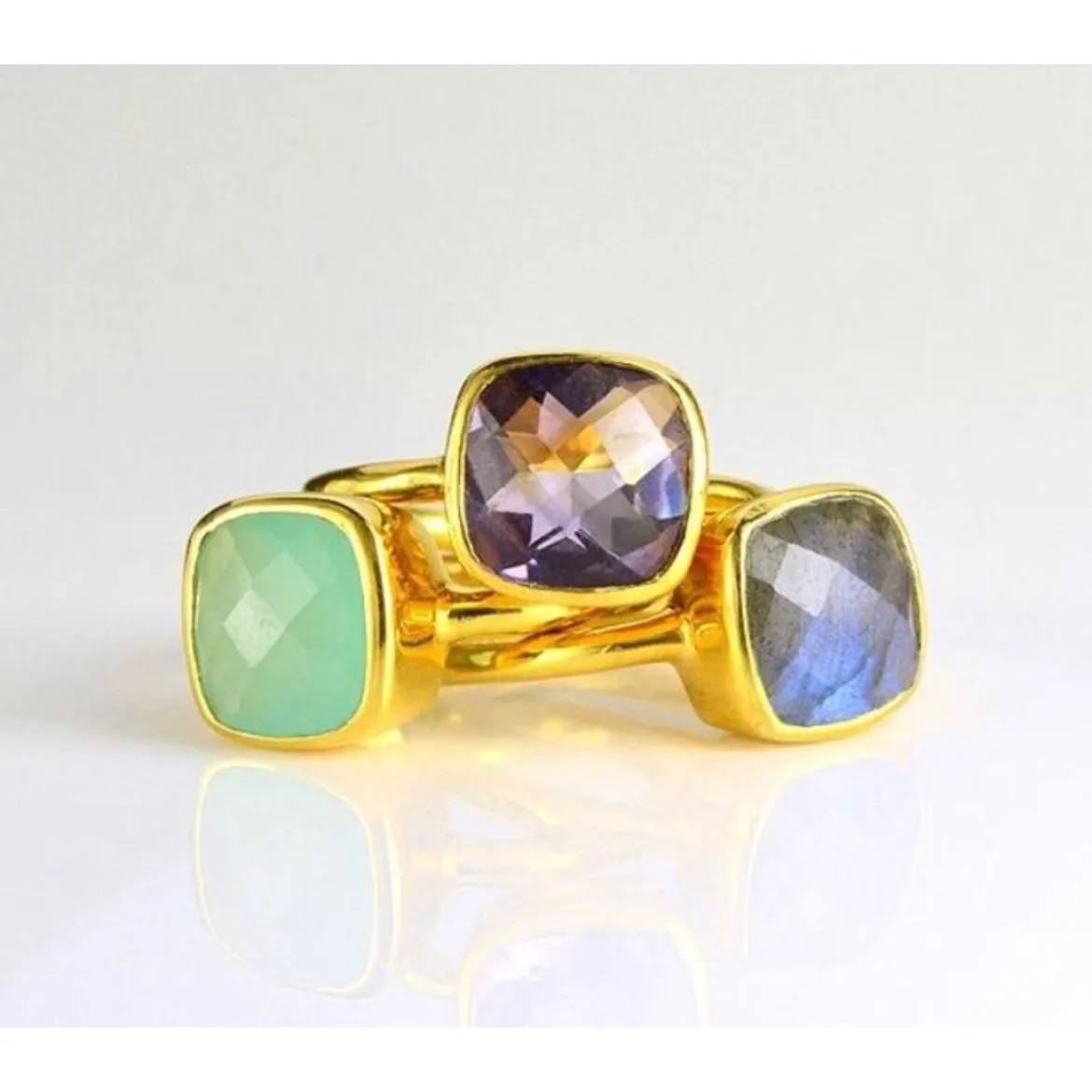 Claire Labradorite Stone Ring