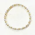 Classic Ball Two Tone Bead Bracelets (Stretchy)