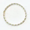 Classic Ball Two Tone Bead Bracelets (Stretchy)