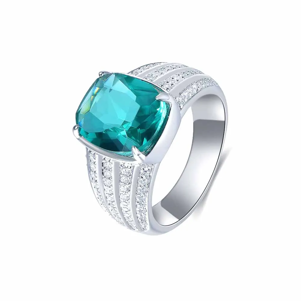 Classic Emerald Green Engagement Ring