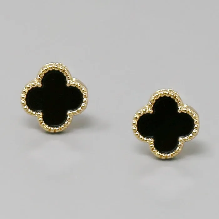 Clover Shape Stud Earrings