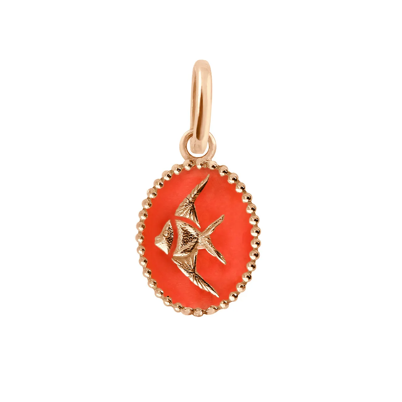 Coral Angelfish Pendant, Rose Gold