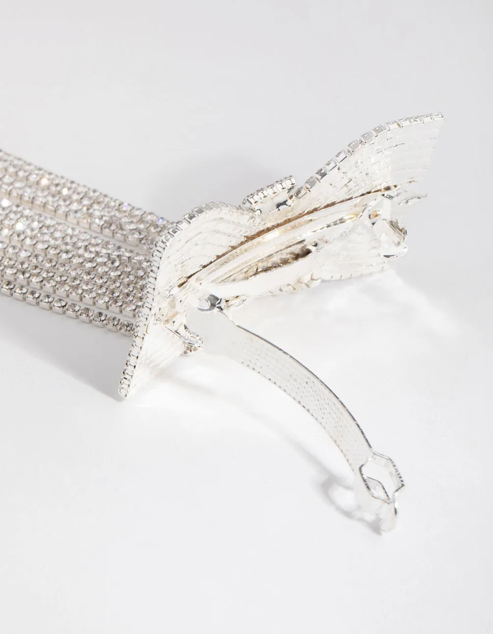 Crystal Bow Drape Clip