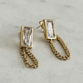 CZ Chain Earrings