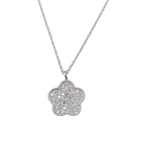 Dahlia flower necklace Silver