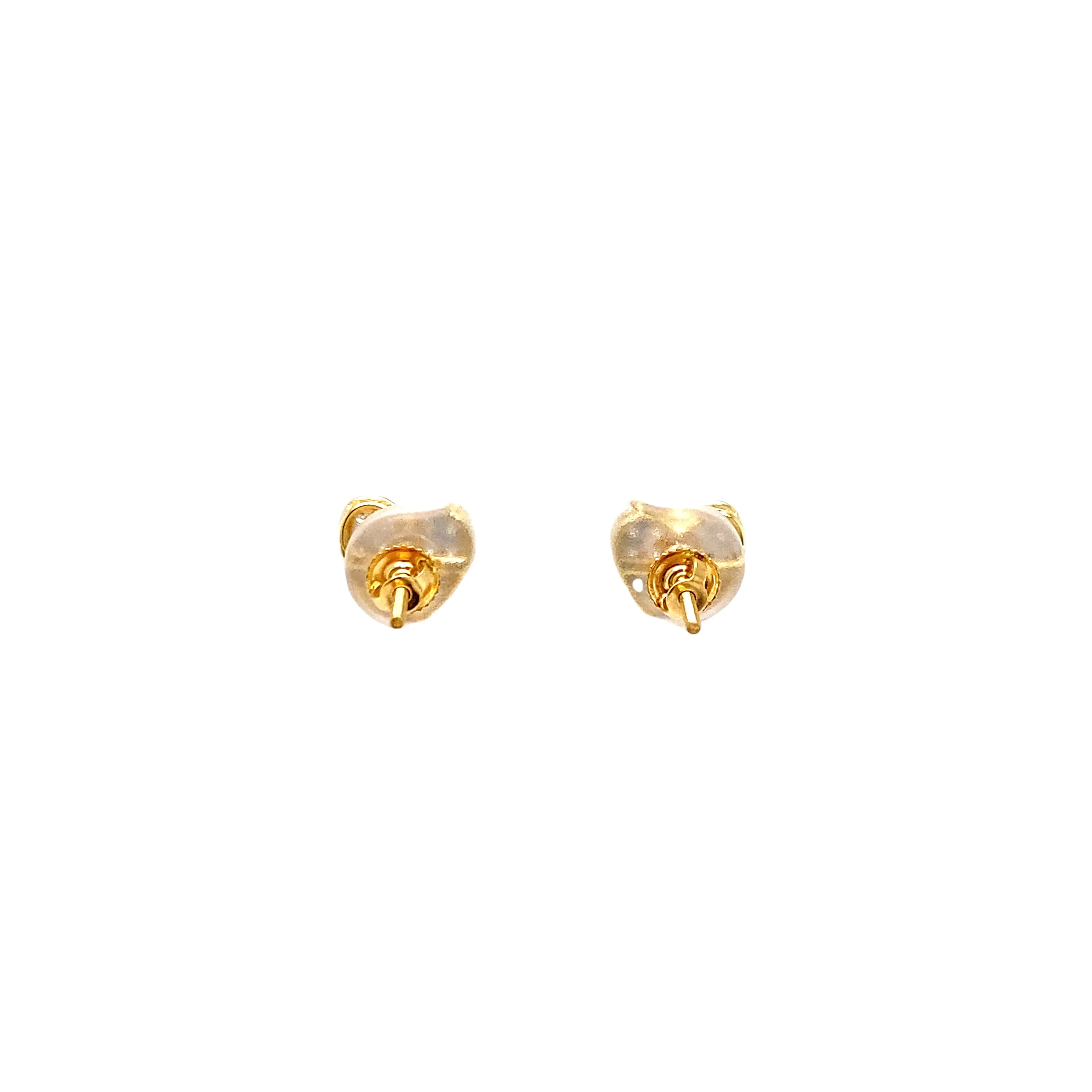 Diamond 0.14Ctw Heart Earrings