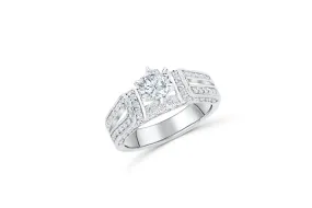 Diamond Engagement Ring 1.52 ct tw 14K White Gold DENG057