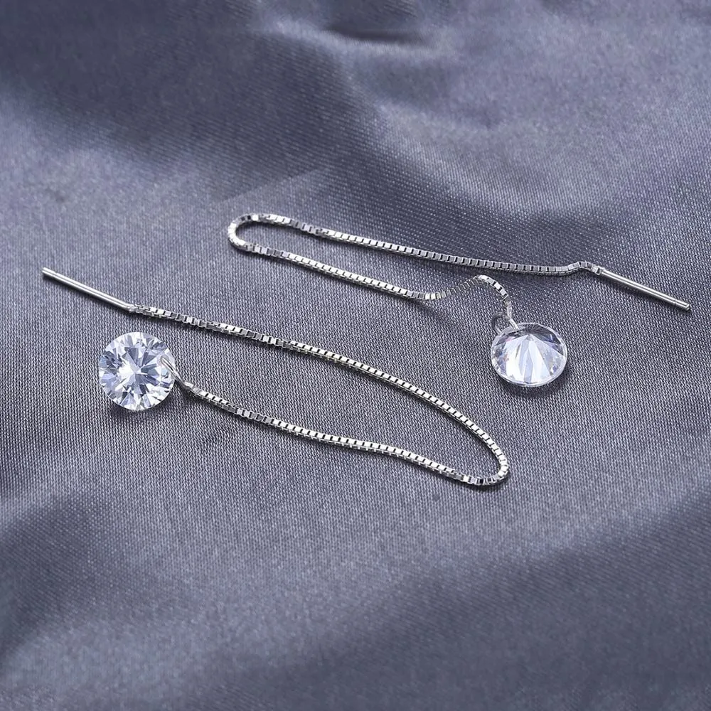 Diamond Long Drop Dangle Thread Earings