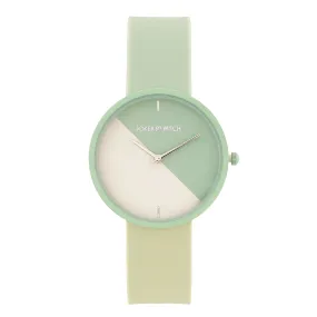 Duet Meadow Glow Green Silicone Strap Watch