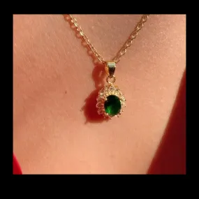 Emerald Pendant Necklace