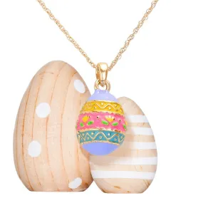 Enamel Easter Egg Pendant Necklace