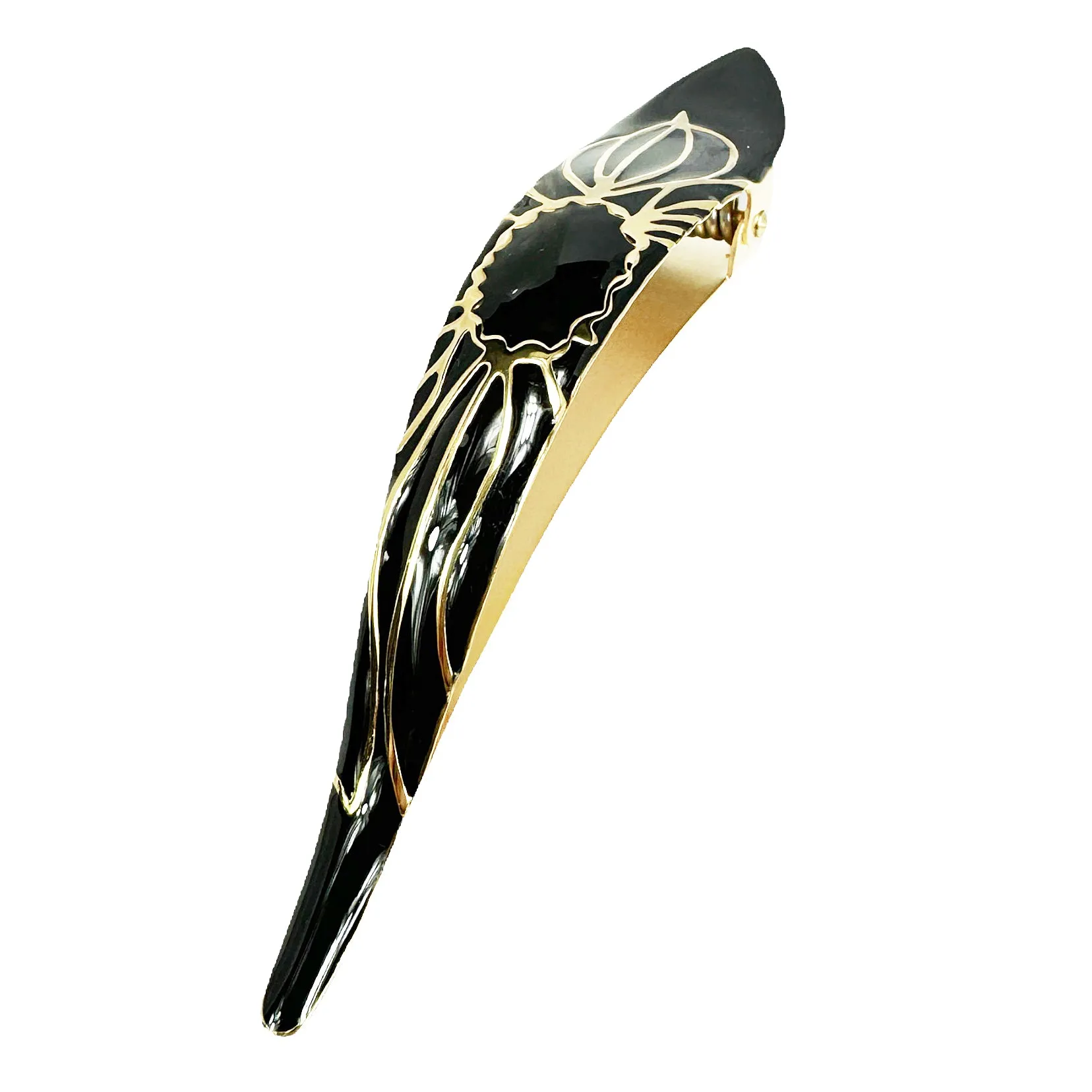 Ficcare Maximas Hair Clip In Lotus Silky and Jewel Black And Gold