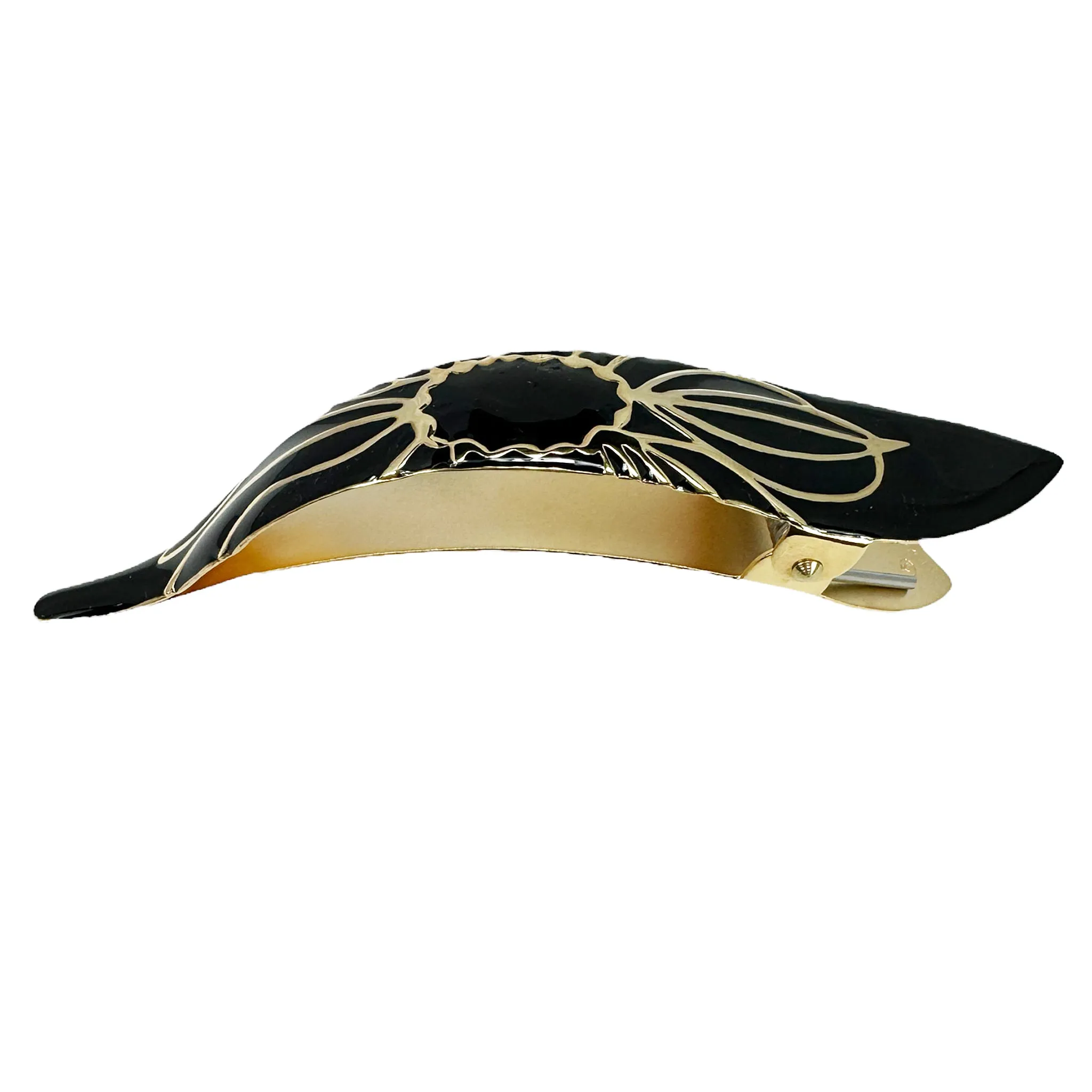 Ficcare Maximas Hair Clip In Lotus Silky and Jewel Black And Gold