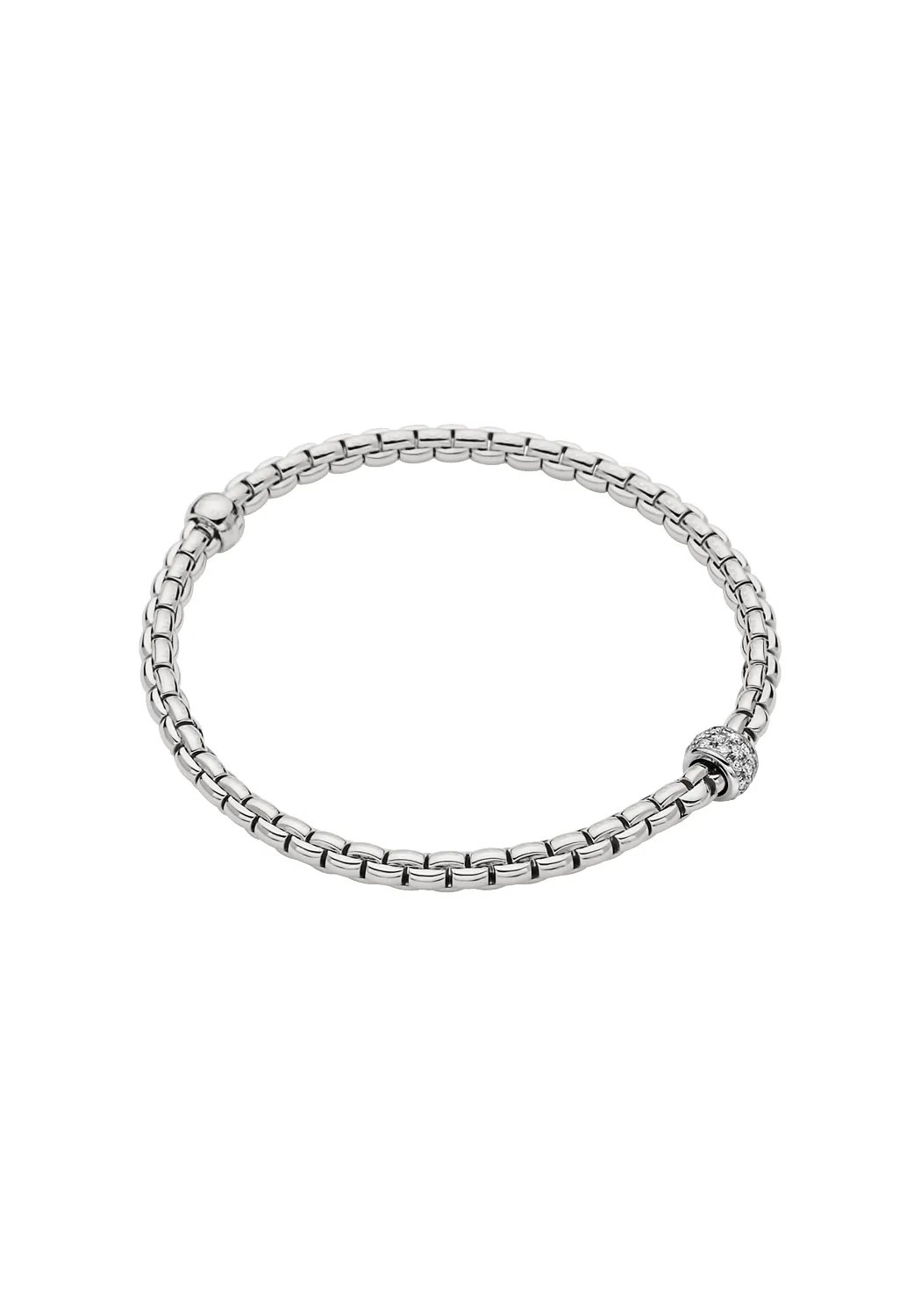 FOPE Flex'It 18K White Gold Diamond Bracelet | Medium