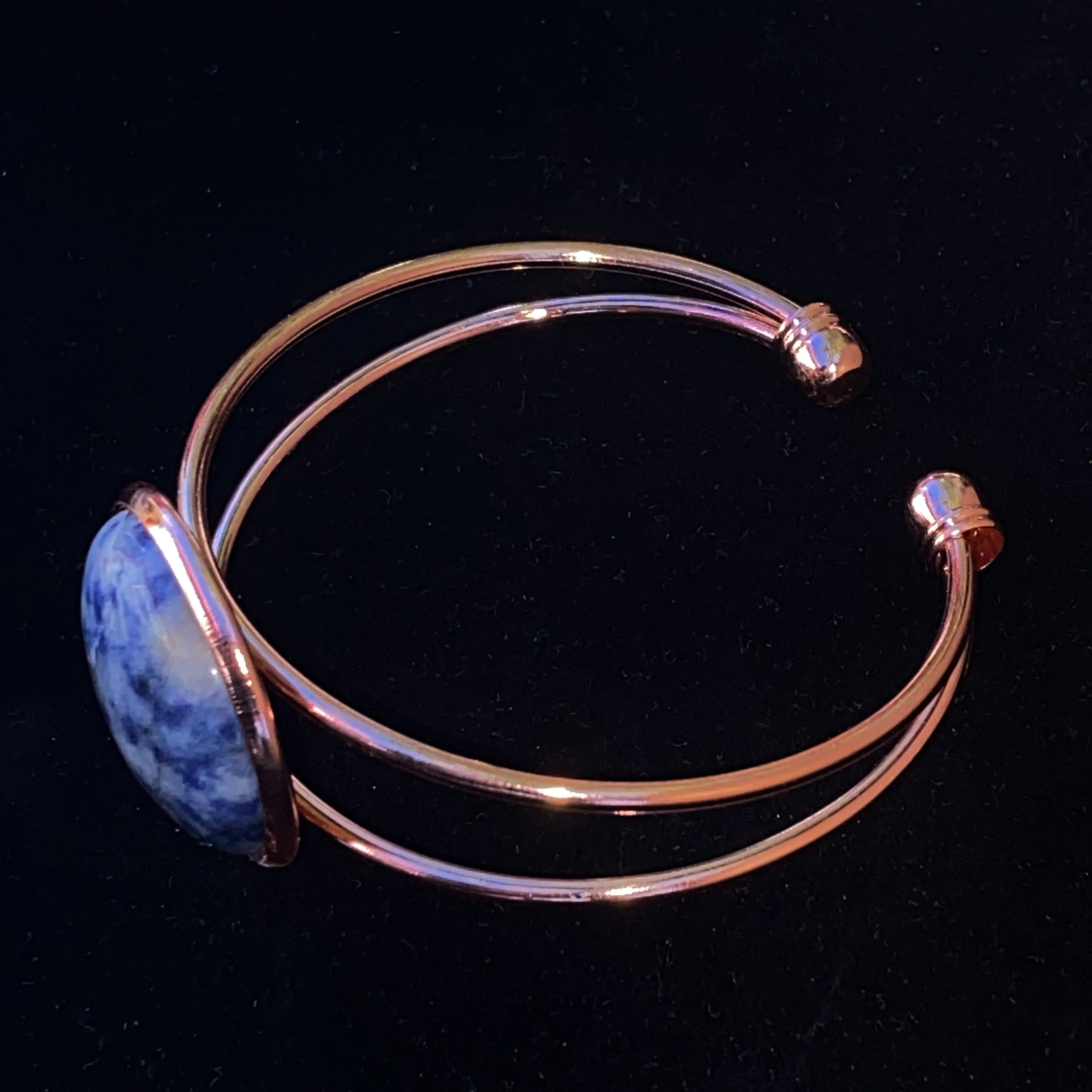 Gemstone rosegold Cuff Bracelets