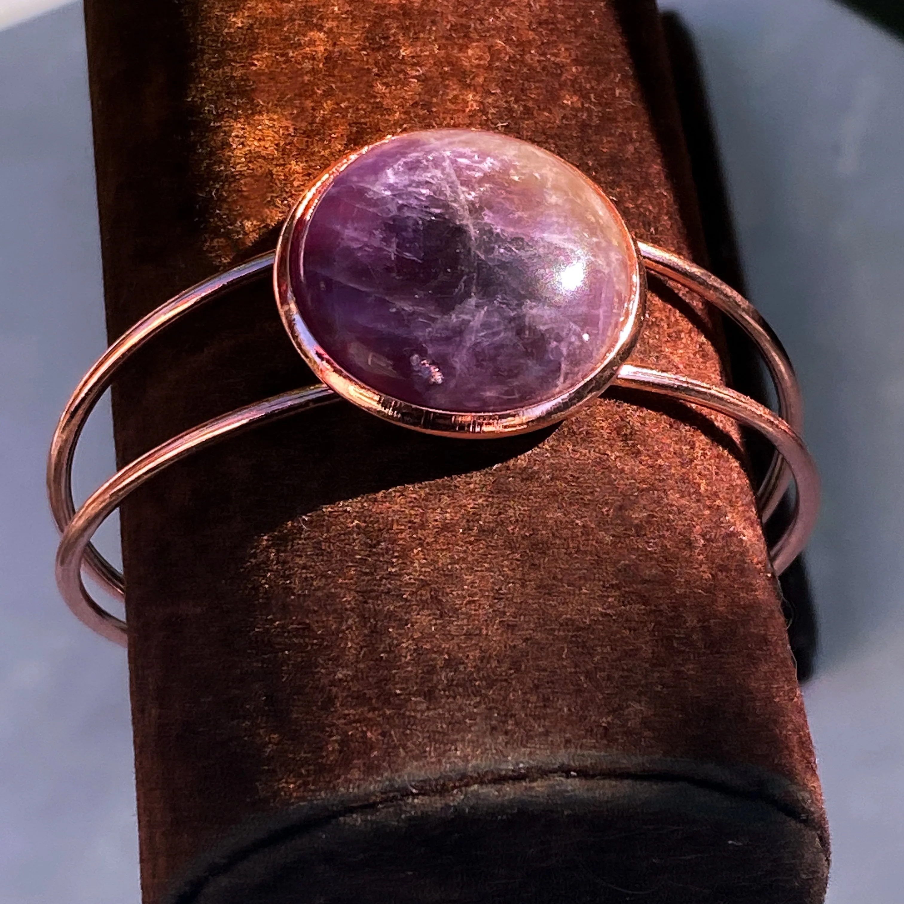 Gemstone rosegold Cuff Bracelets