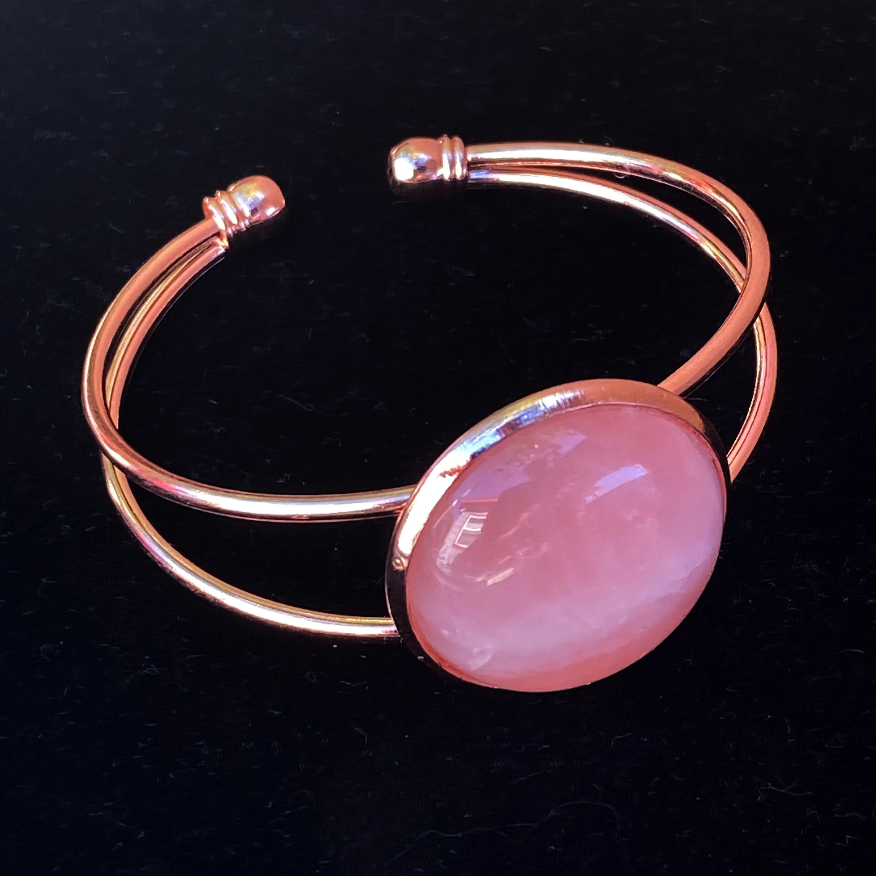 Gemstone rosegold Cuff Bracelets