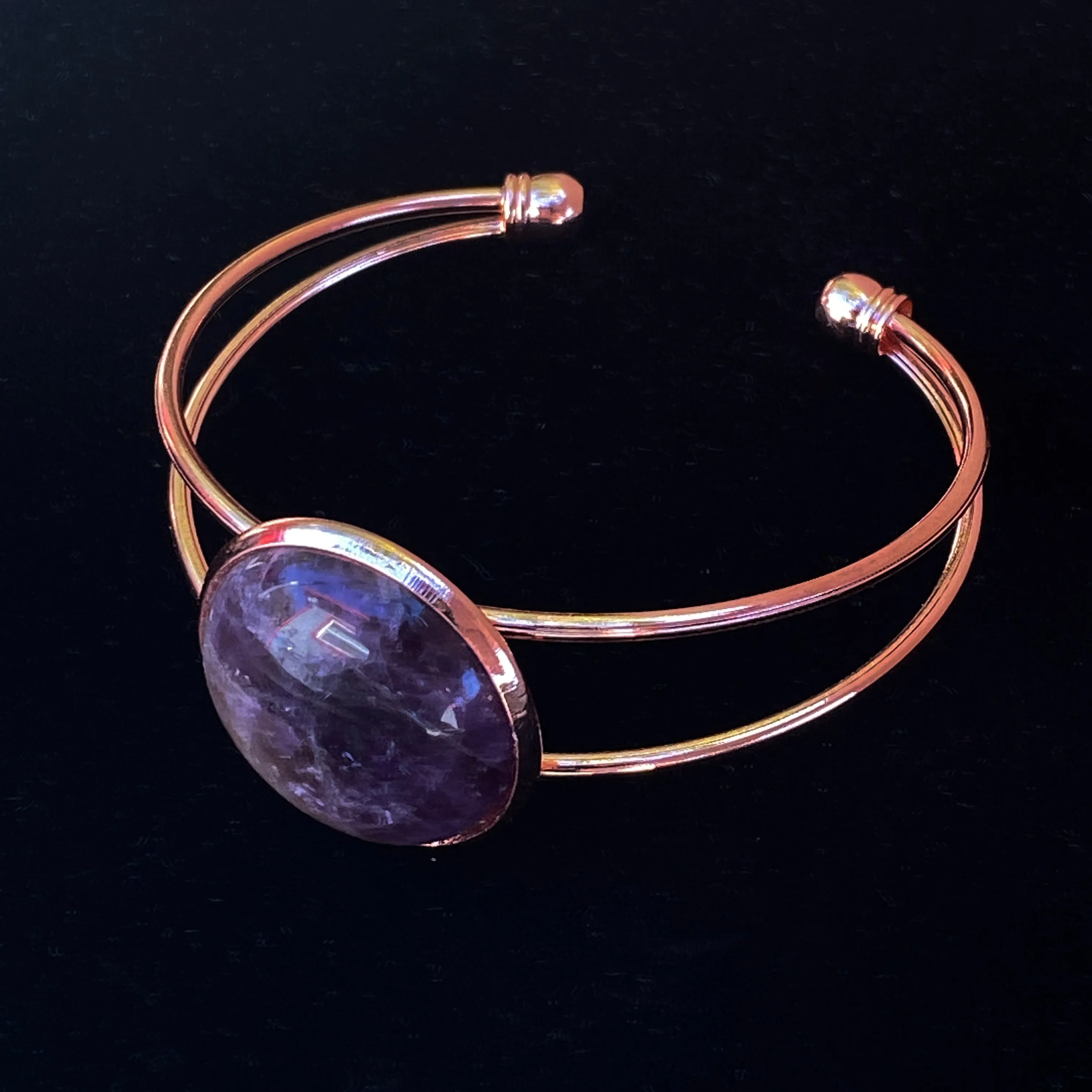 Gemstone rosegold Cuff Bracelets