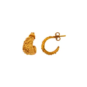 Gold Plated Silver Little Hoop Earrings Yews